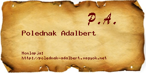 Polednak Adalbert névjegykártya